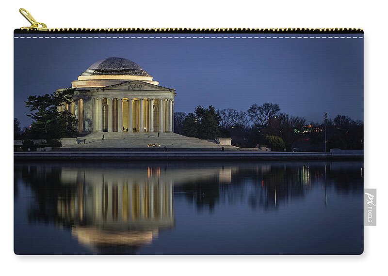 Usa Zip Pouch featuring the photograph Jefferson reflecting by Framing Places