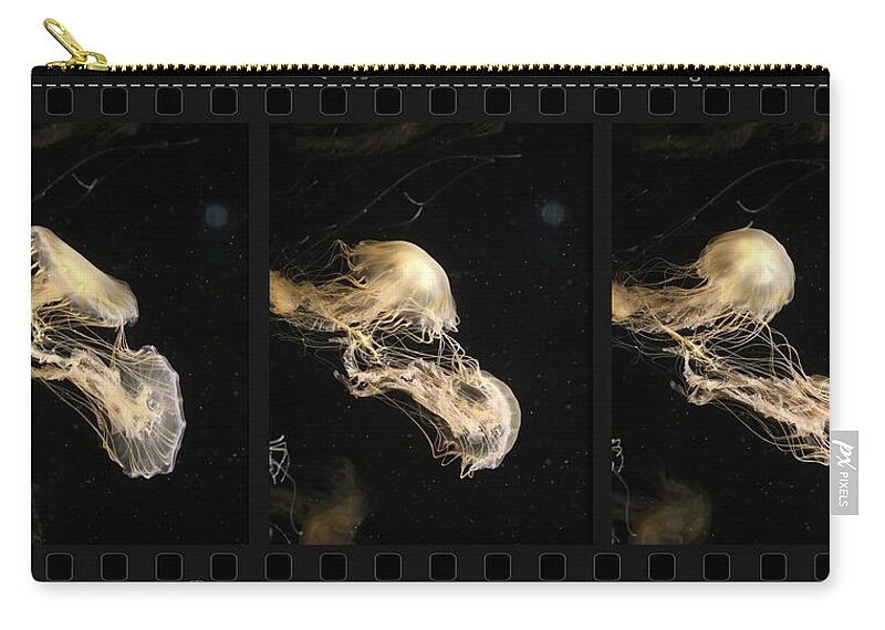 Jellyfish Zip Pouch featuring the photograph Jellyfish Dance by John Meader
