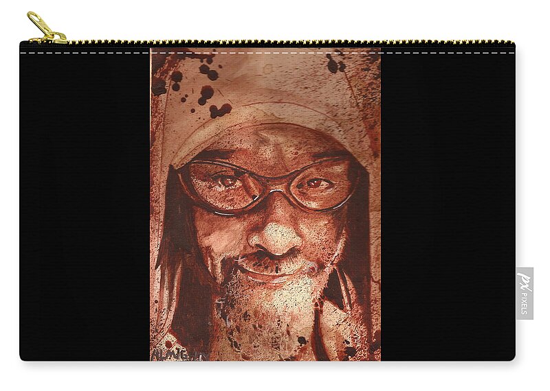 Ryan Almighty Carry-all Pouch featuring the painting JERM SNAP - portrait by Ryan Almighty