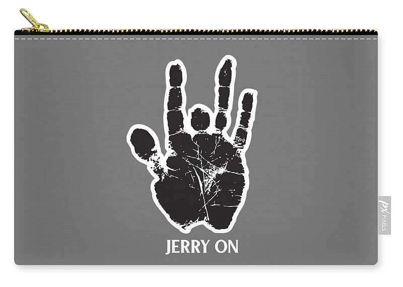 Grateful Dead Zip Pouch featuring the digital art Jerry On by Senior gd