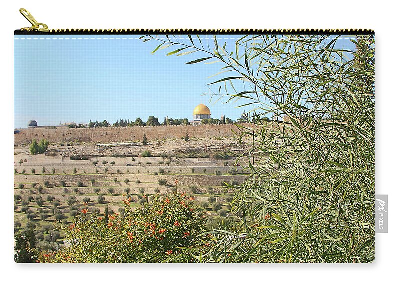 Jerusalem Zip Pouch featuring the photograph Jerusalem Plants by Munir Alawi