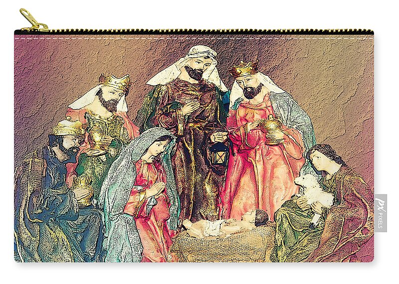 Greeting Card Zip Pouch featuring the photograph Jesus Is Born by Leticia Latocki