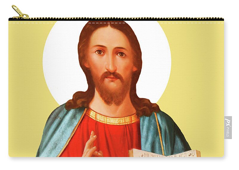 Jesus Zip Pouch featuring the photograph Jesus of Bethlehem by Munir Alawi