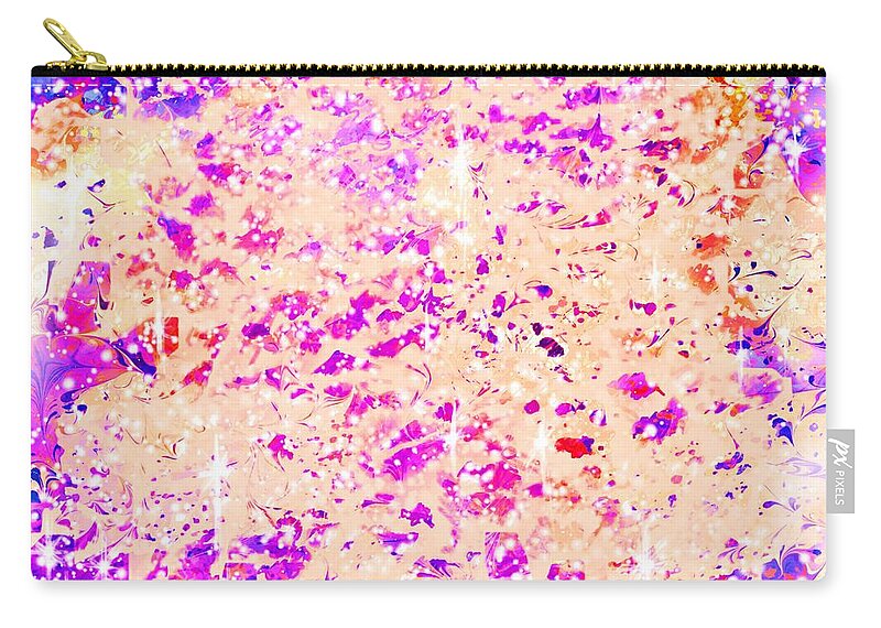 Abstract Zip Pouch featuring the digital art Jewels in the Sky by William Russell Nowicki