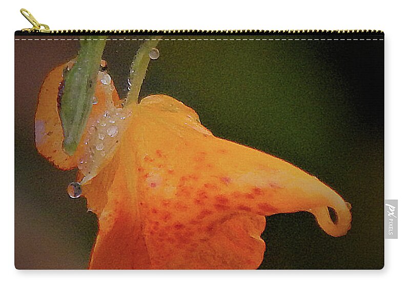 Impatiens Capensis Zip Pouch featuring the photograph Jewelweed Bejeweled by Wild Thing