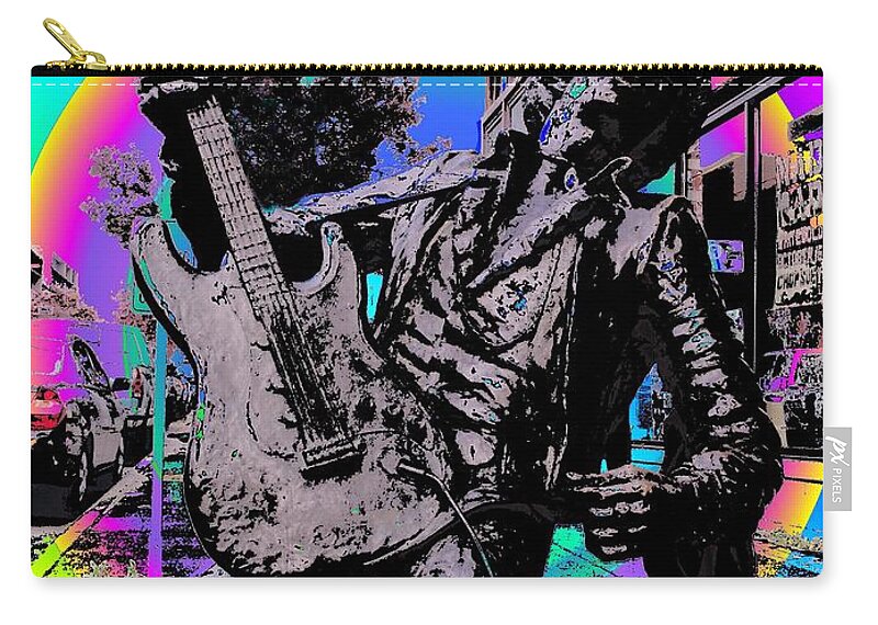 Seattle Zip Pouch featuring the photograph Jimi Hendrix by Tim Allen