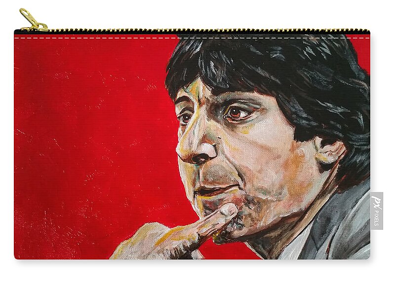 Portrait Carry-all Pouch featuring the painting Jimmy V by Joel Tesch