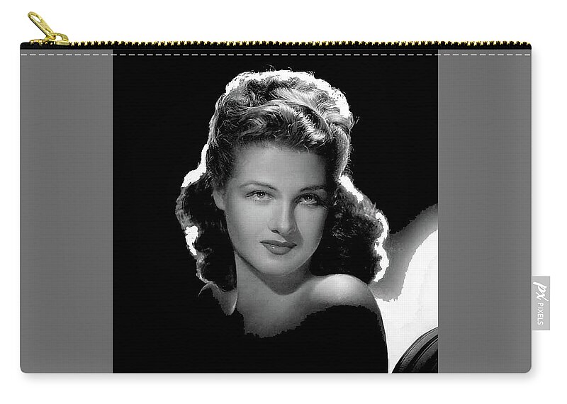 Jo Stafford Circa 1945 Color Added 2015 Zip Pouch featuring the photograph Jo Stafford circa 1945 color added 2015 by David Lee Guss