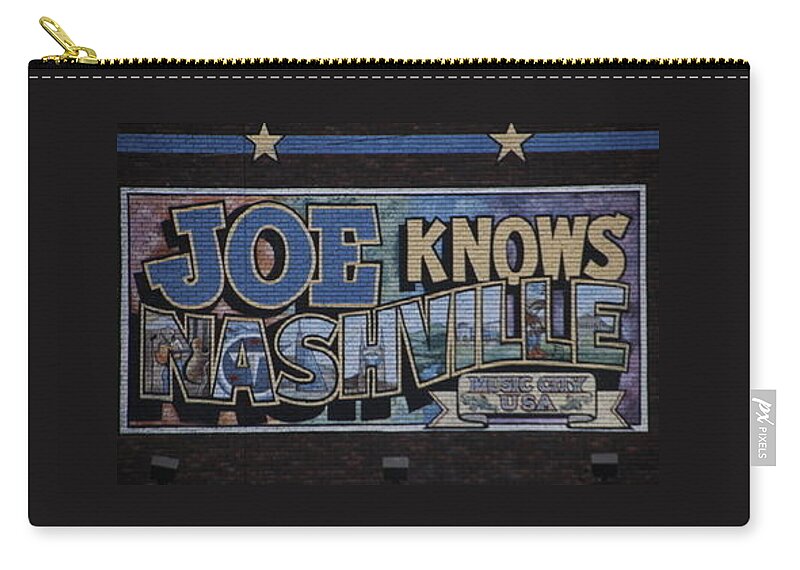 Nashville Carry-all Pouch featuring the photograph Joe Knows Nashville Tennessee by Valerie Collins