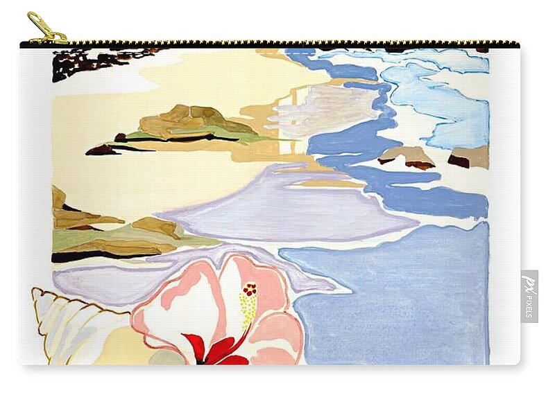 Bermuda - Atlantic Islands Zip Pouch featuring the painting John Smith's Bay - Bermuda by Joan Cordell