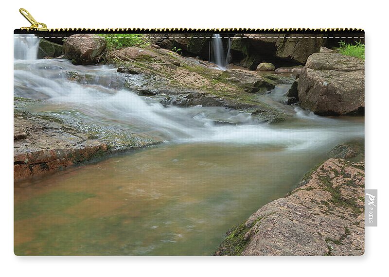 Acadia National Park Zip Pouch featuring the photograph Jordan Stream by Holly Ross