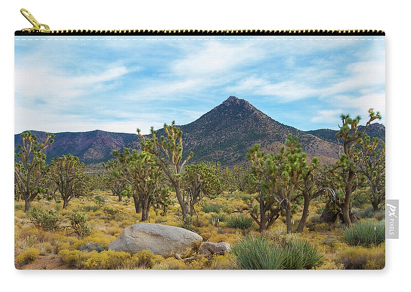 Joshua Tree Forest Zip Pouch featuring the photograph Joshua Tree Forest by Bonnie Follett