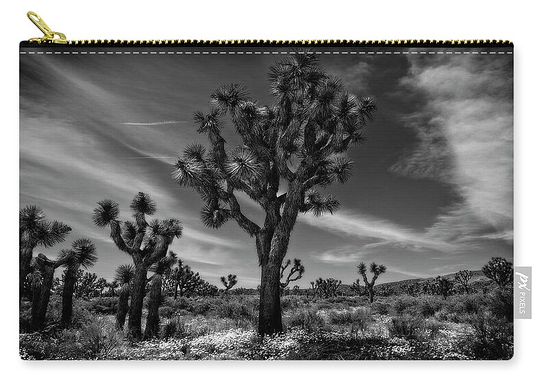 Joshua Tree National Park Zip Pouch featuring the photograph Joshua Trees Series 9190678 by Sandra Selle Rodriguez