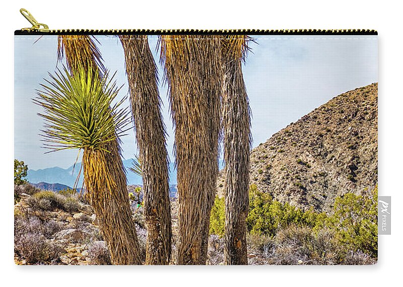 California Zip Pouch featuring the photograph Joshua Trees Series No.1_9150214 by Sandra Selle Rodriguez