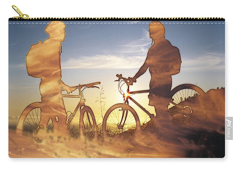 Clouds Zip Pouch featuring the photograph Journeys End by Tim Allen