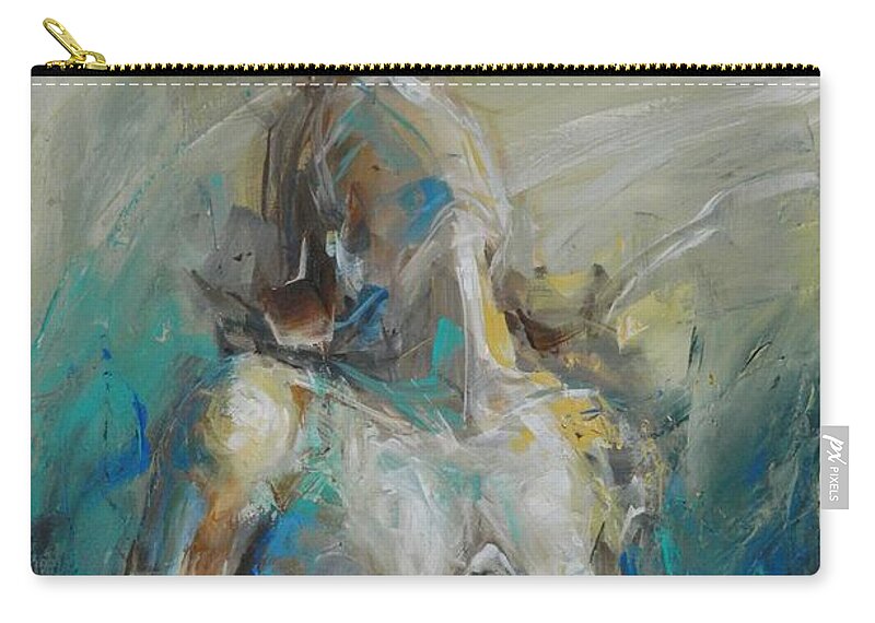 Woman Zip Pouch featuring the painting Joy of the Morning by Dan Campbell
