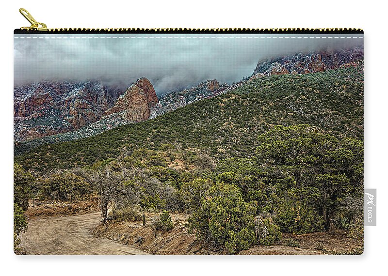 Landscape Zip Pouch featuring the photograph Juan Tabo Recreation Area Dr by Michael McKenney