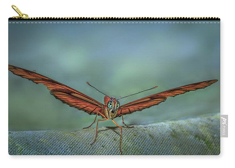Animal Zip Pouch featuring the photograph Julia Butterfly 2 by Tim Abeln