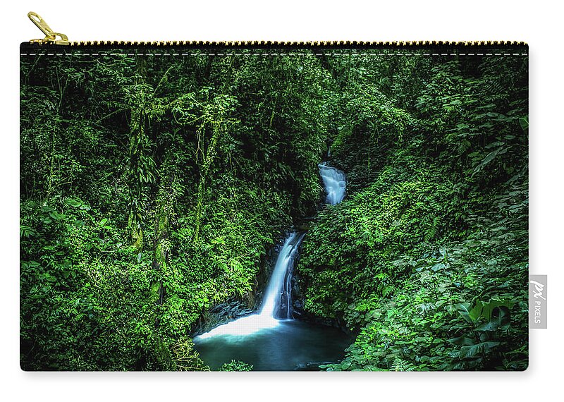 #faatoppicks Zip Pouch featuring the photograph Jungle Waterfall by Nicklas Gustafsson