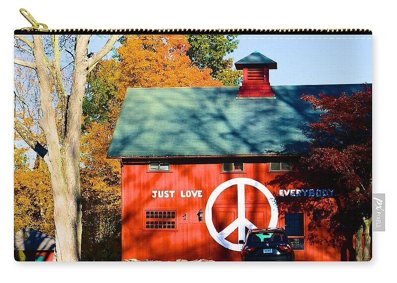  Zip Pouch featuring the photograph Just Love Everybody by Polly Castor