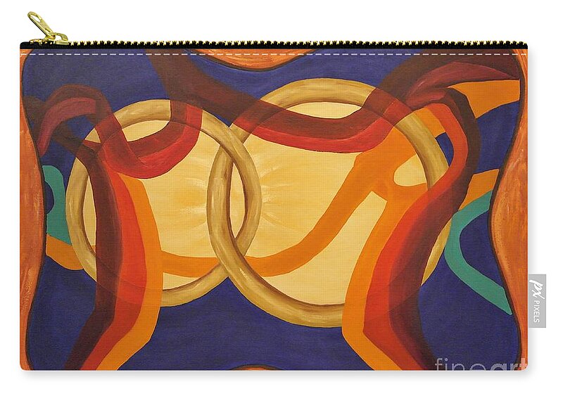 A-fine-art Zip Pouch featuring the painting Just Married by Catalina Walker
