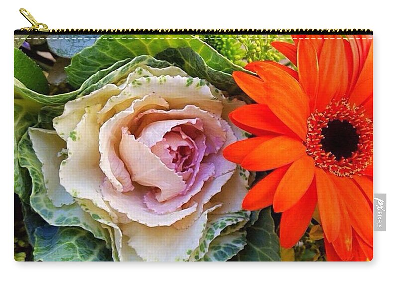 Flowersofinstagram Zip Pouch featuring the photograph Just One Of Those Days Made Better With by Austin Tuxedo Cat