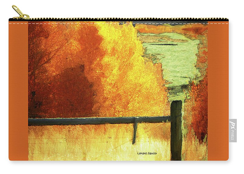 Semi-abstract Zip Pouch featuring the mixed media Just the Way It Is by Lenore Senior