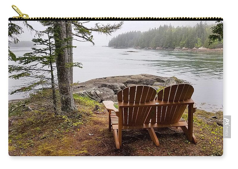 Bench Carry-all Pouch featuring the photograph Just Us Two by Holly Ross