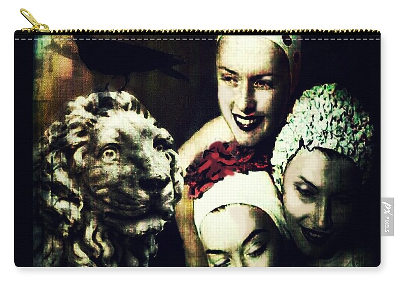 Animals Zip Pouch featuring the digital art Just Washed My Hair by Delight Worthyn