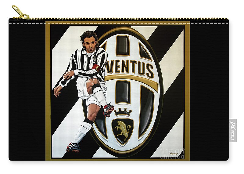 Juventus Carry-all Pouch featuring the painting Juventus FC Turin painting by Paul Meijering