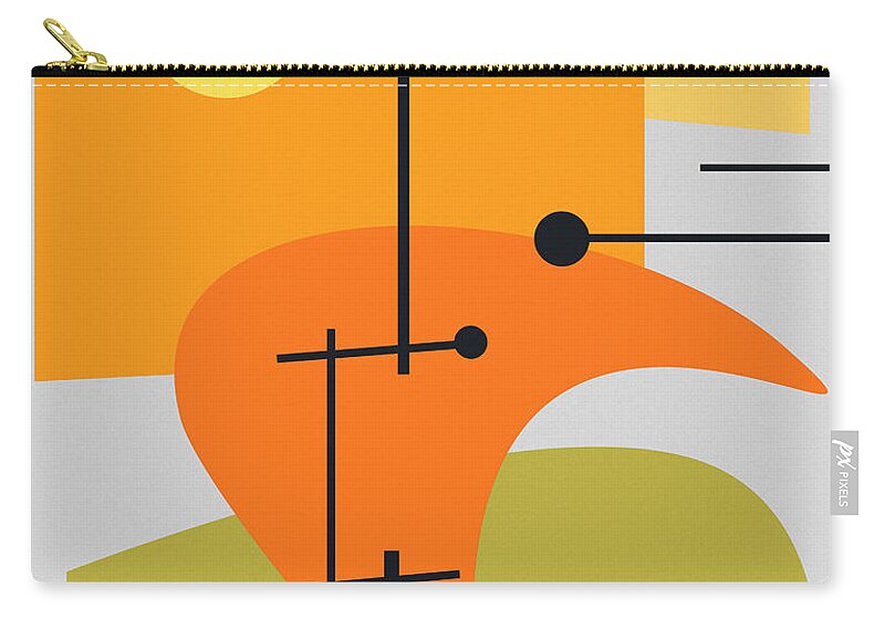 Abstract Zip Pouch featuring the digital art Juxtaposing Thoughts by Richard Rizzo