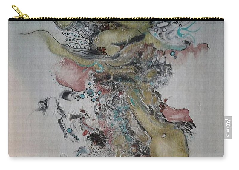 Kabuki Zip Pouch featuring the painting Kabuki by Pat Purdy
