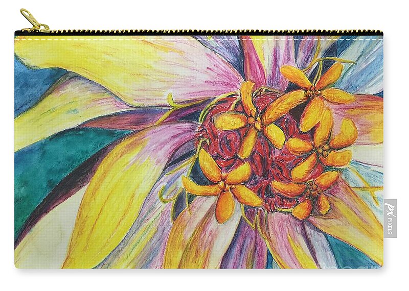 Macro Carry-all Pouch featuring the painting Kaleidoscope by Vonda Lawson-Rosa