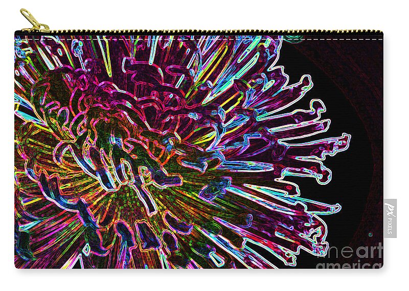 Flowers In The Kitchen Zip Pouch featuring the photograph Kaleidoscopic by Julie Lueders 