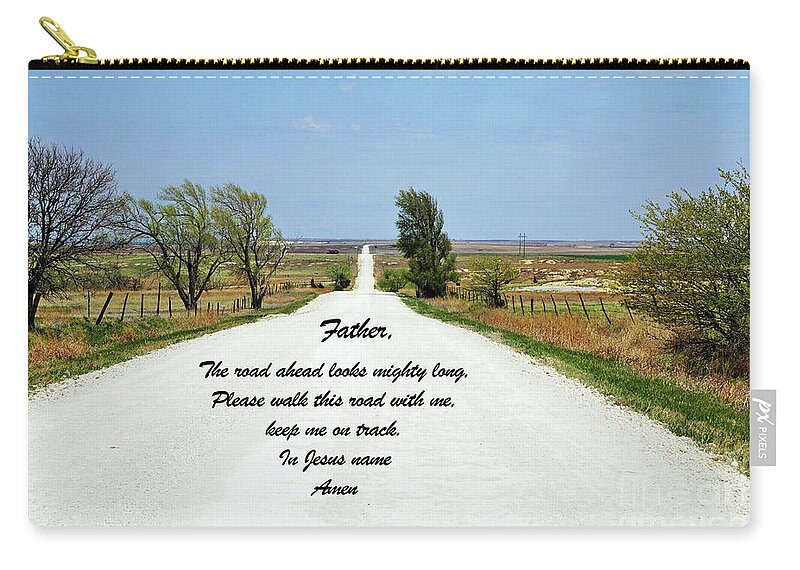 Kansas Carry-all Pouch featuring the photograph Kansas road by Merle Grenz