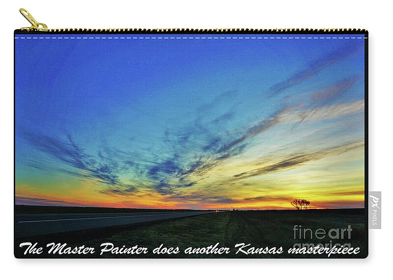 Kansas Zip Pouch featuring the photograph Kansas Sunrise by Merle Grenz