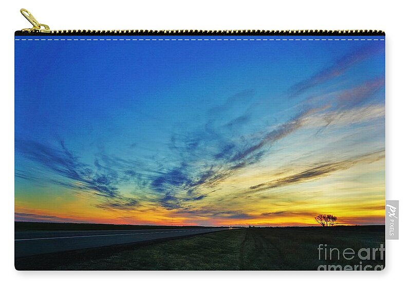 Kansas Zip Pouch featuring the photograph Kansas sunrise2 by Merle Grenz