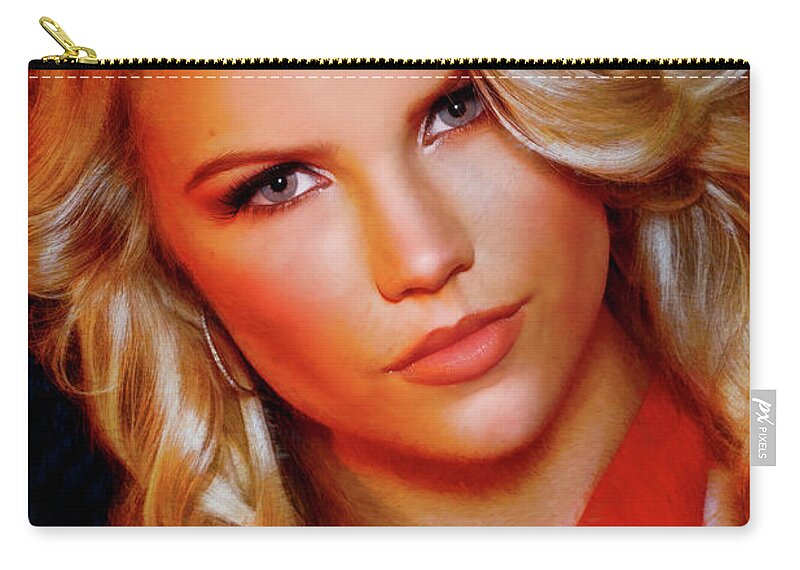Kat Lernithan Zip Pouch featuring the photograph Kat lernithan Miss Pacific Coast Pageant by Blake Richards
