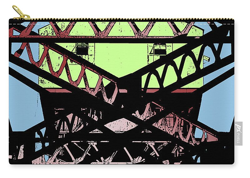 Katy Trail Zip Pouch featuring the photograph Katy Trail Bridge by Christopher McKenzie