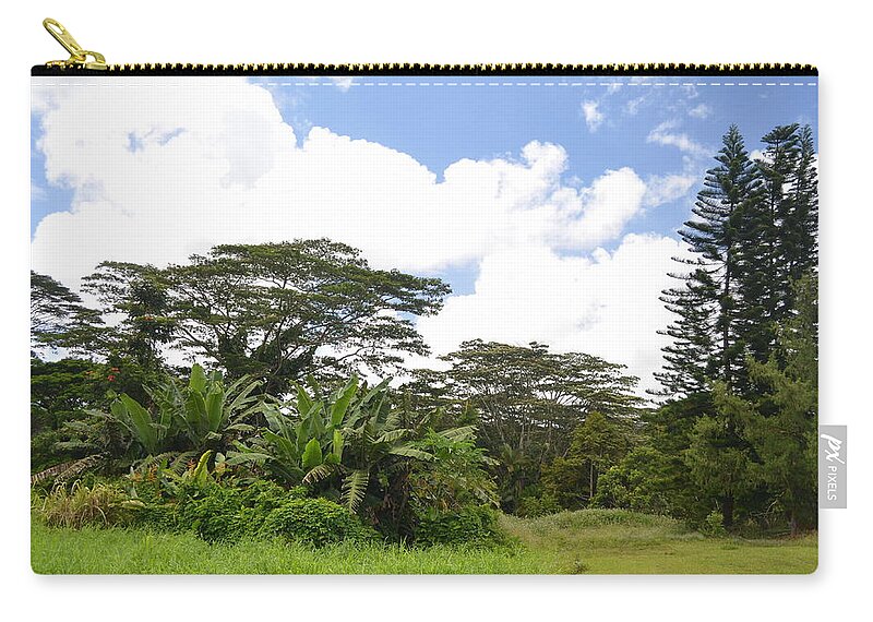 Kauai Carry-all Pouch featuring the photograph Kauai Hindu Monastery Greenery 2 by Amy Fose