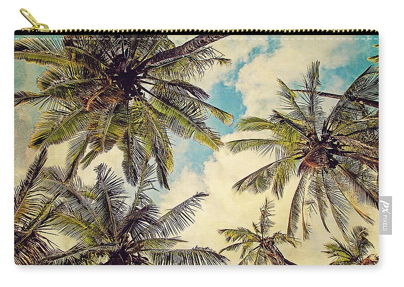 Photography Carry-all Pouch featuring the photograph Kauai Island Palms - Blue Hawaii Photography by Melanie Alexandra Price