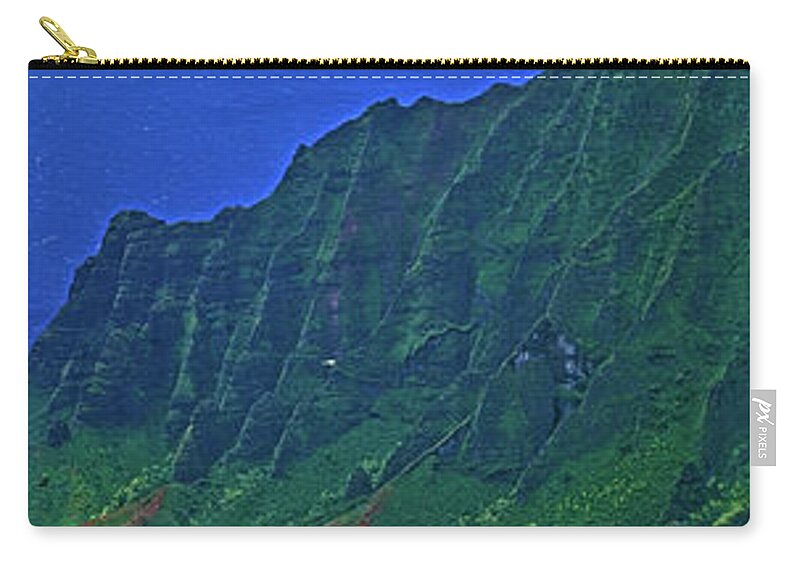 Napali Zip Pouch featuring the photograph Kauai NaPALI COAST STATE WILDERNESS PARK by Tom Jelen