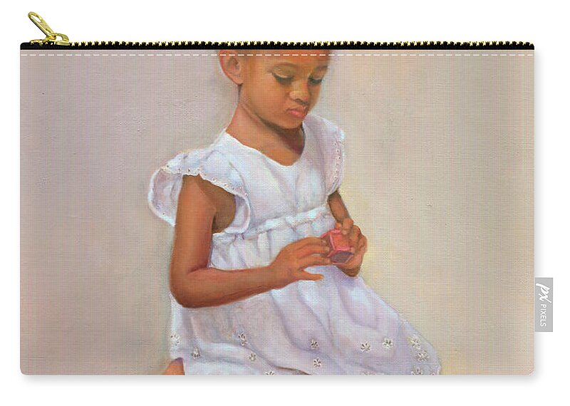 Portrait Zip Pouch featuring the painting Kaycee Victoria by Marlene Book