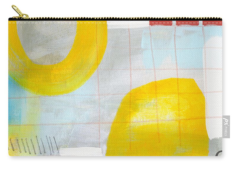 Abstract Zip Pouch featuring the painting Keeping The Sun In- Abstract Art by Linda Woods by Linda Woods