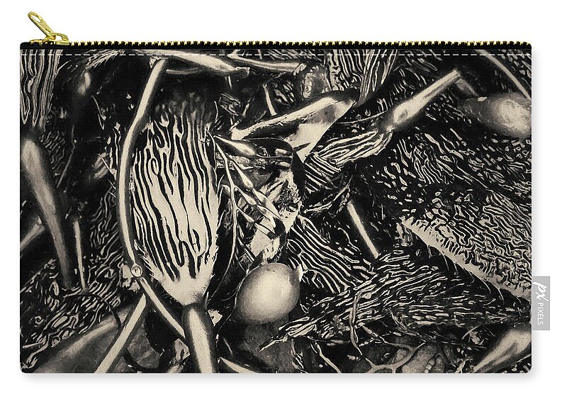 Kelp Zip Pouch featuring the photograph Kelp V Toned by David Gordon