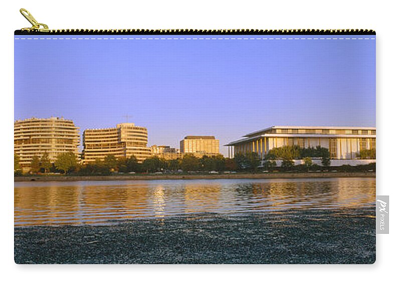 Photography Zip Pouch featuring the photograph Kennedy Center And Watergate Hotel by Panoramic Images