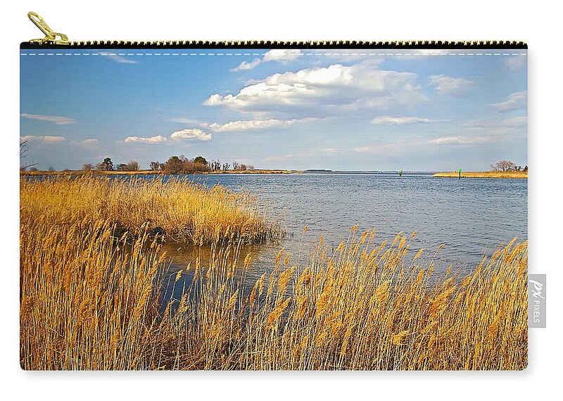 2d Zip Pouch featuring the photograph Kent Island by Brian Wallace