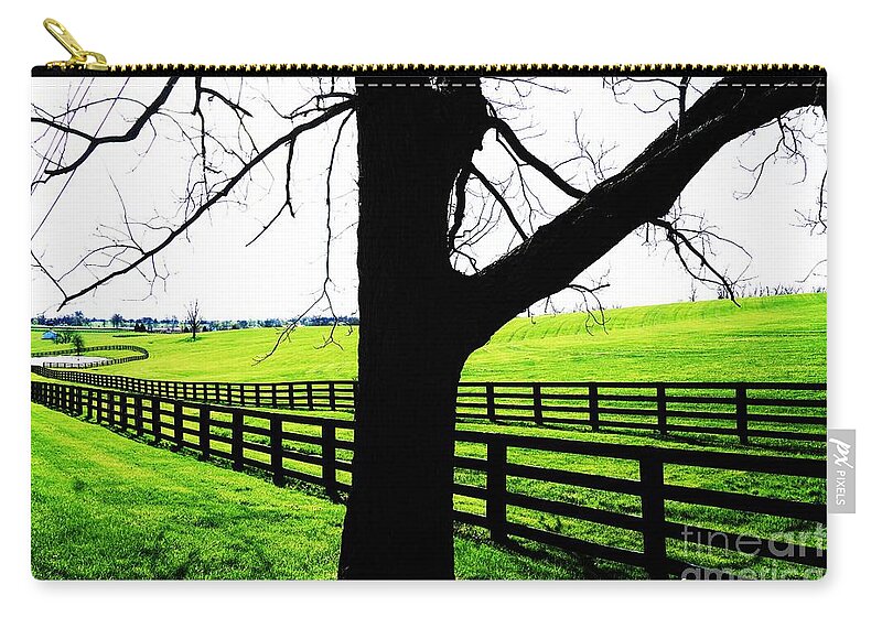 Kentucky Zip Pouch featuring the photograph Kentucky Horse Country by Merle Grenz