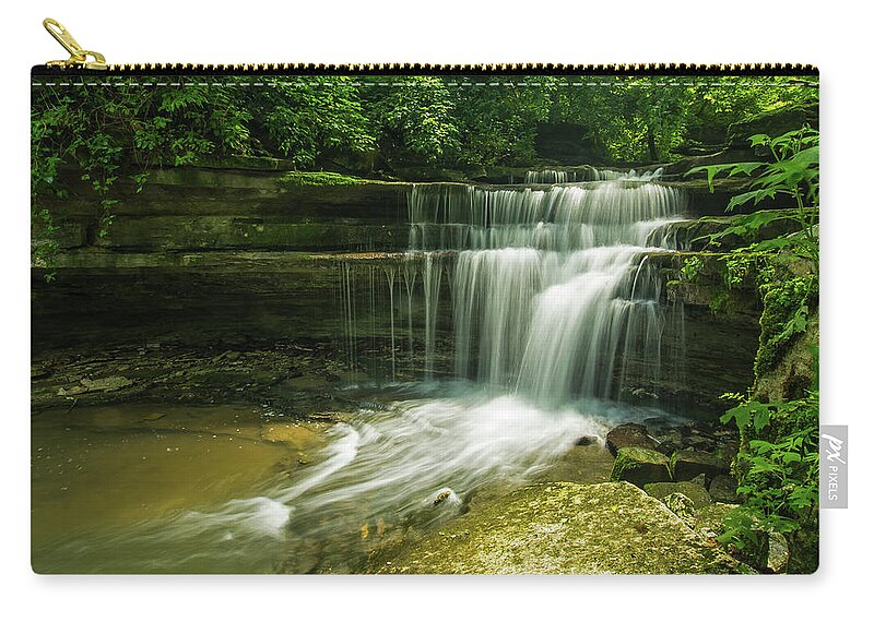 Waterfalls Zip Pouch featuring the photograph Kentucky waterfalls by Ulrich Burkhalter