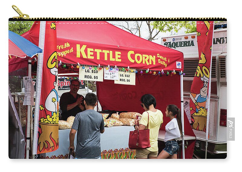 Kettle Corn Zip Pouch featuring the photograph Kettle Corn by Tom Cochran